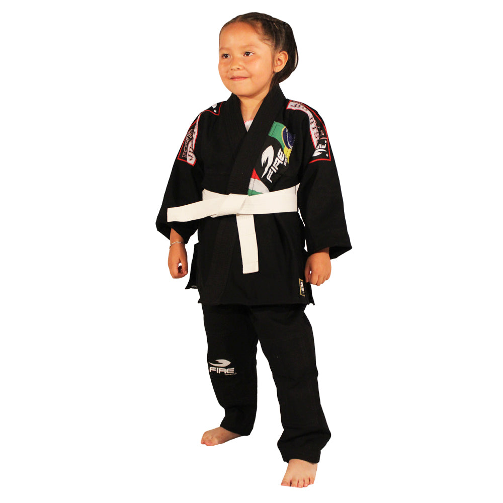 Gi Kimono Single Weave BJJ Infantil 350gr