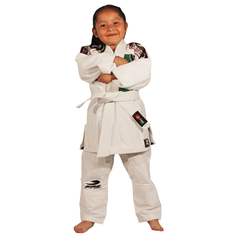 Gi Kimono Single Weave BJJ Infantil 350gr