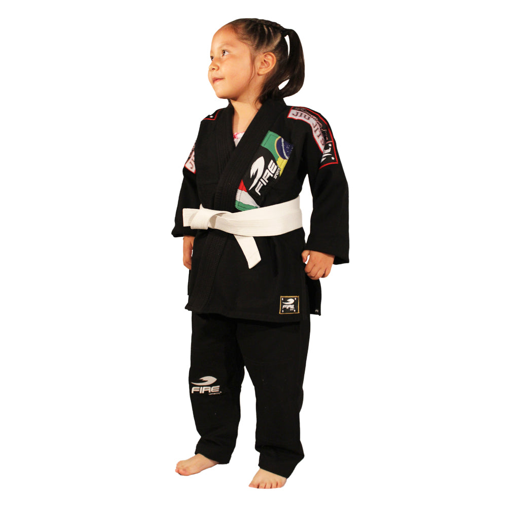 Gi Kimono Single Weave BJJ Infantil 350gr
