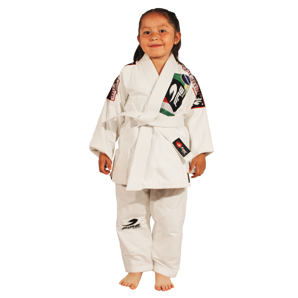 Gi Kimono Single Weave BJJ Infantil 350gr