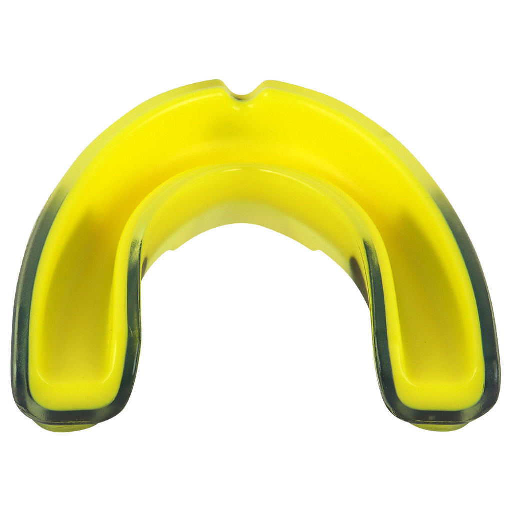 Protector bucal Fire Sports bicolor moldeable para box y artes marciales.