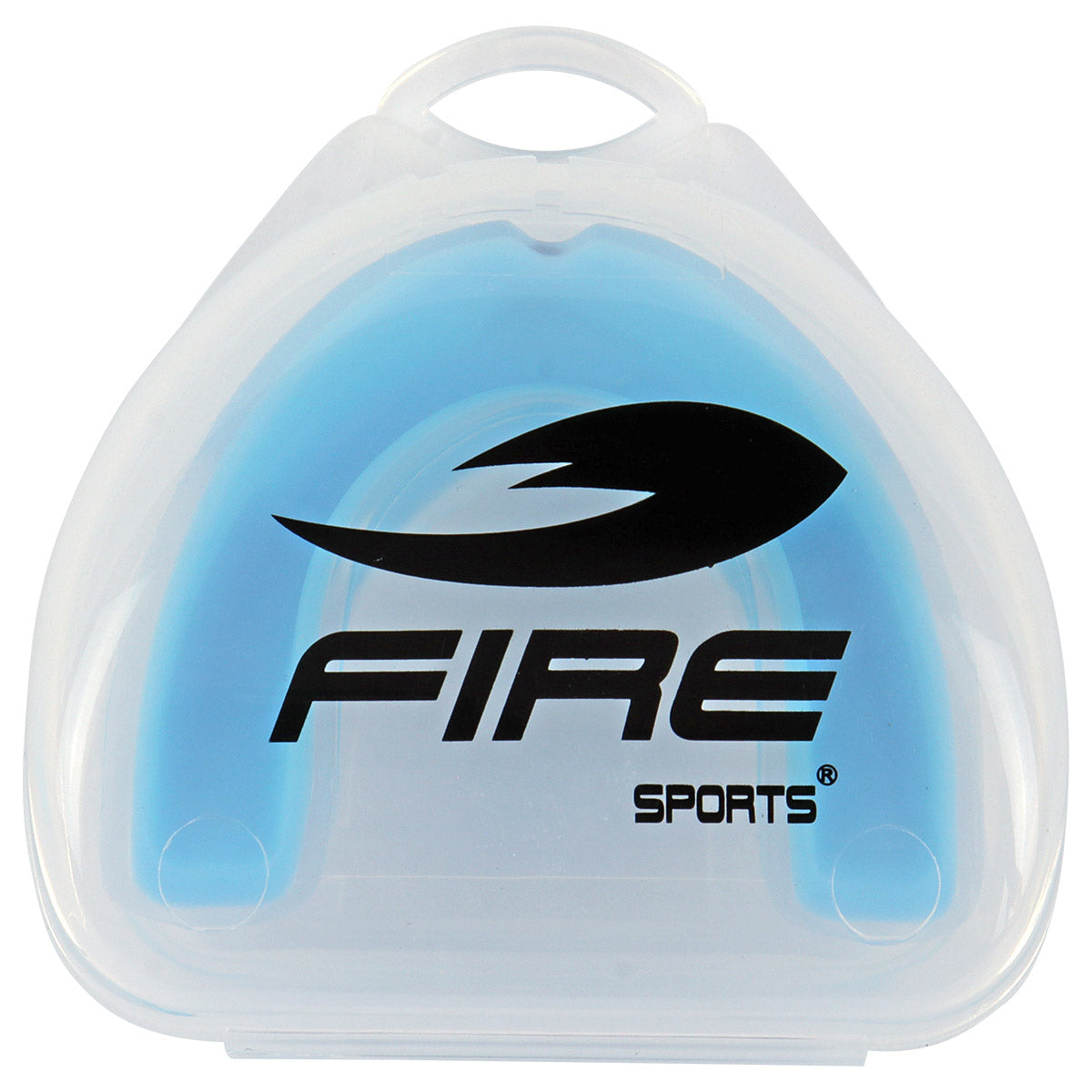 Protector bucal Fire Sports bicolor moldeable para box y artes marciales.
