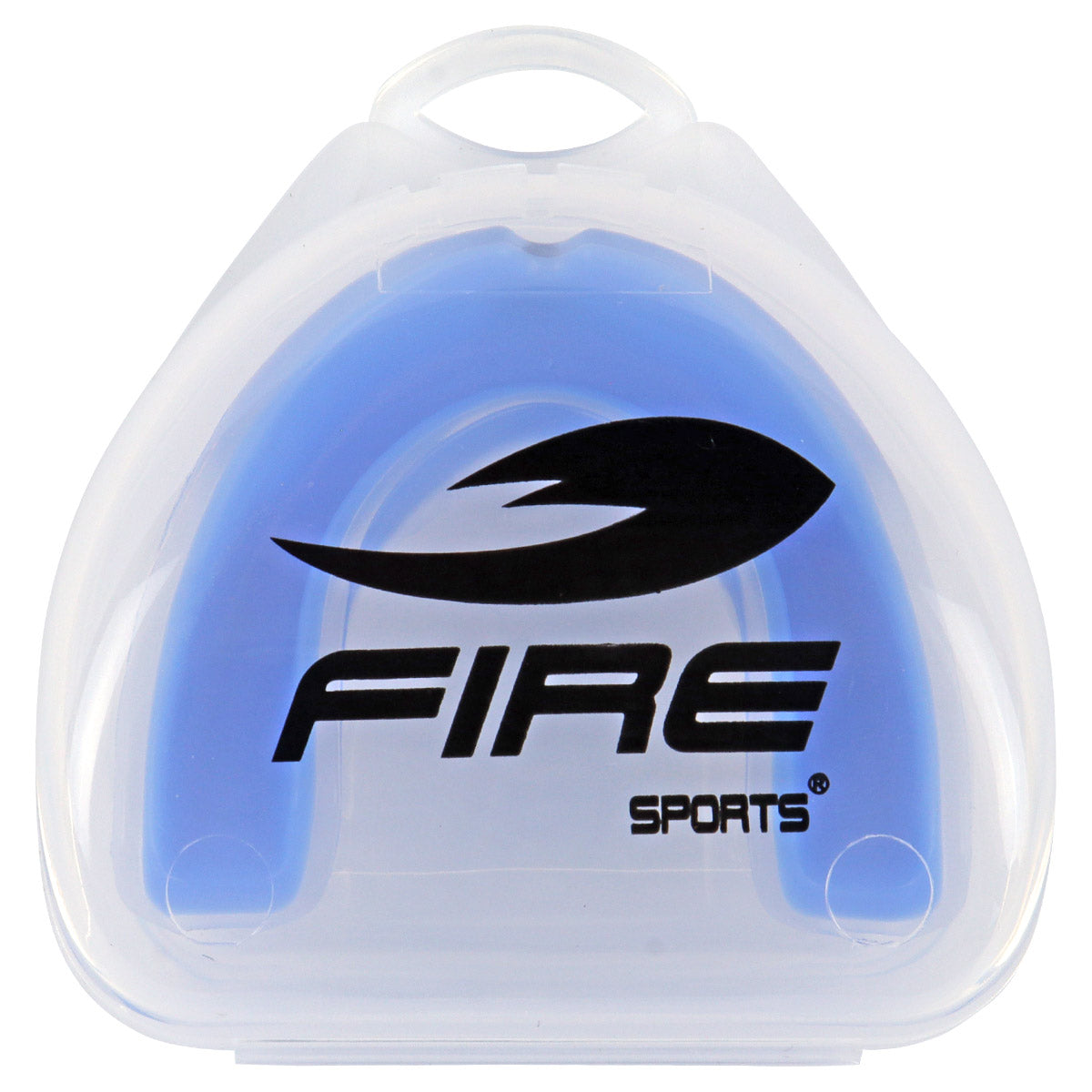 Protector bucal Fire Sports bicolor moldeable para box y artes marciales.