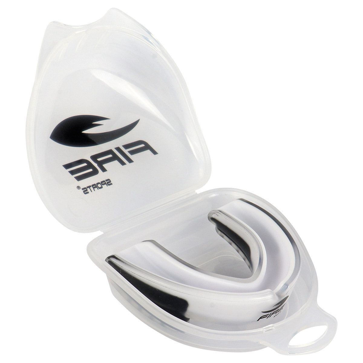 Protector bucal Fire Sports bicolor moldeable para box y artes marciales