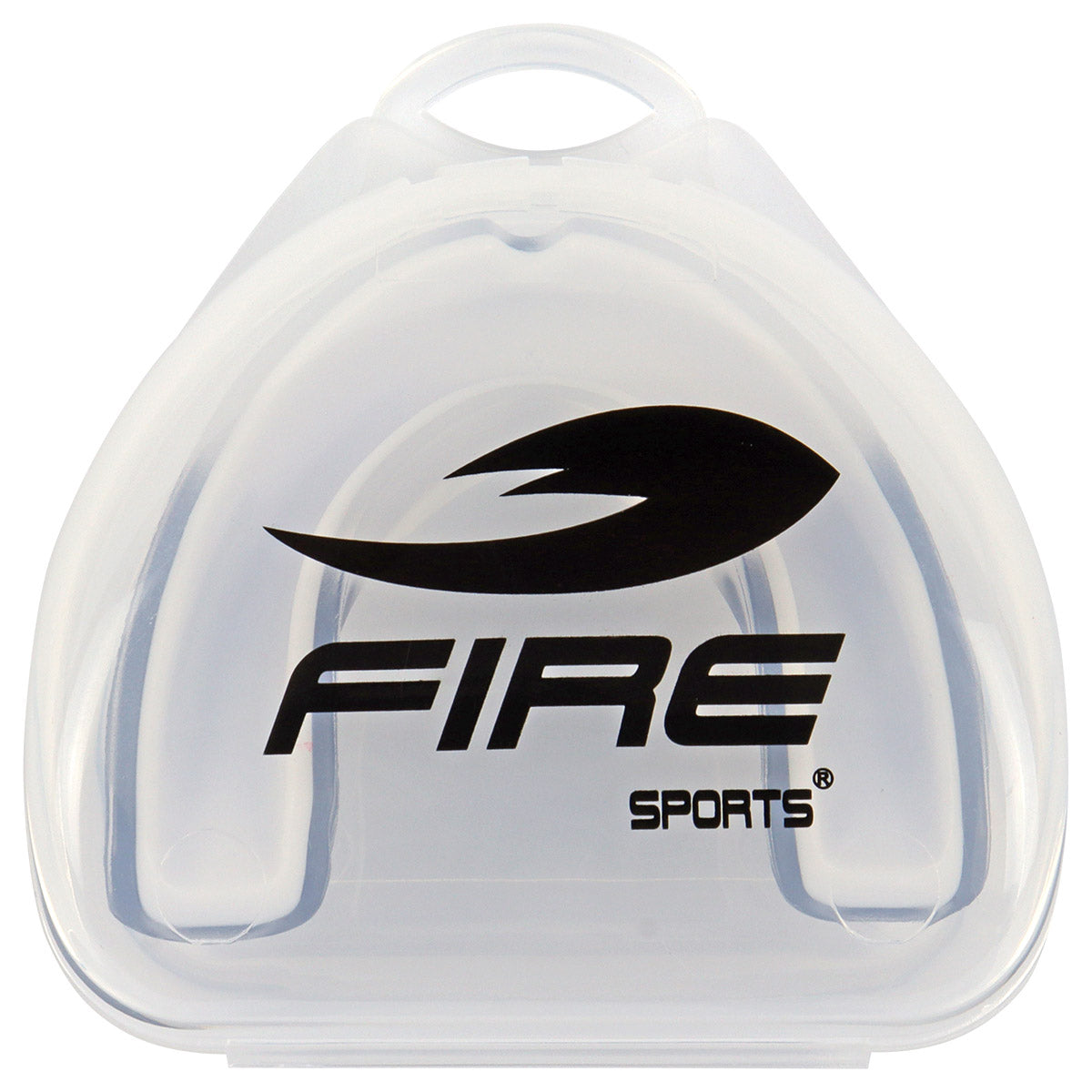Protector bucal Fire Sports bicolor moldeable para box y artes marciales.
