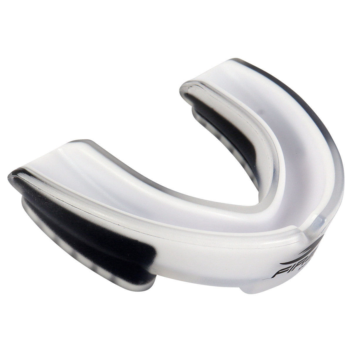 Protector bucal Fire Sports bicolor moldeable para box y artes marciales.