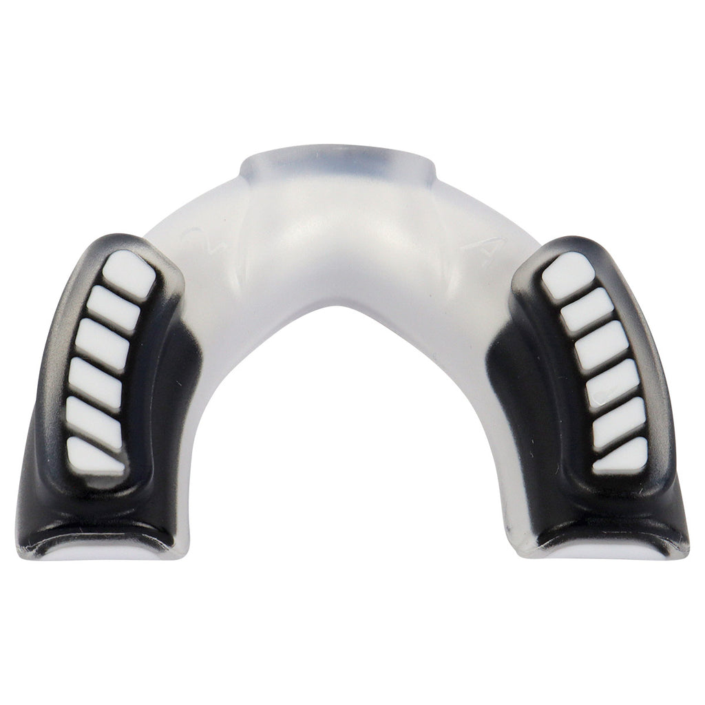 Protector bucal Fire Sports bicolor moldeable para box y artes marciales.