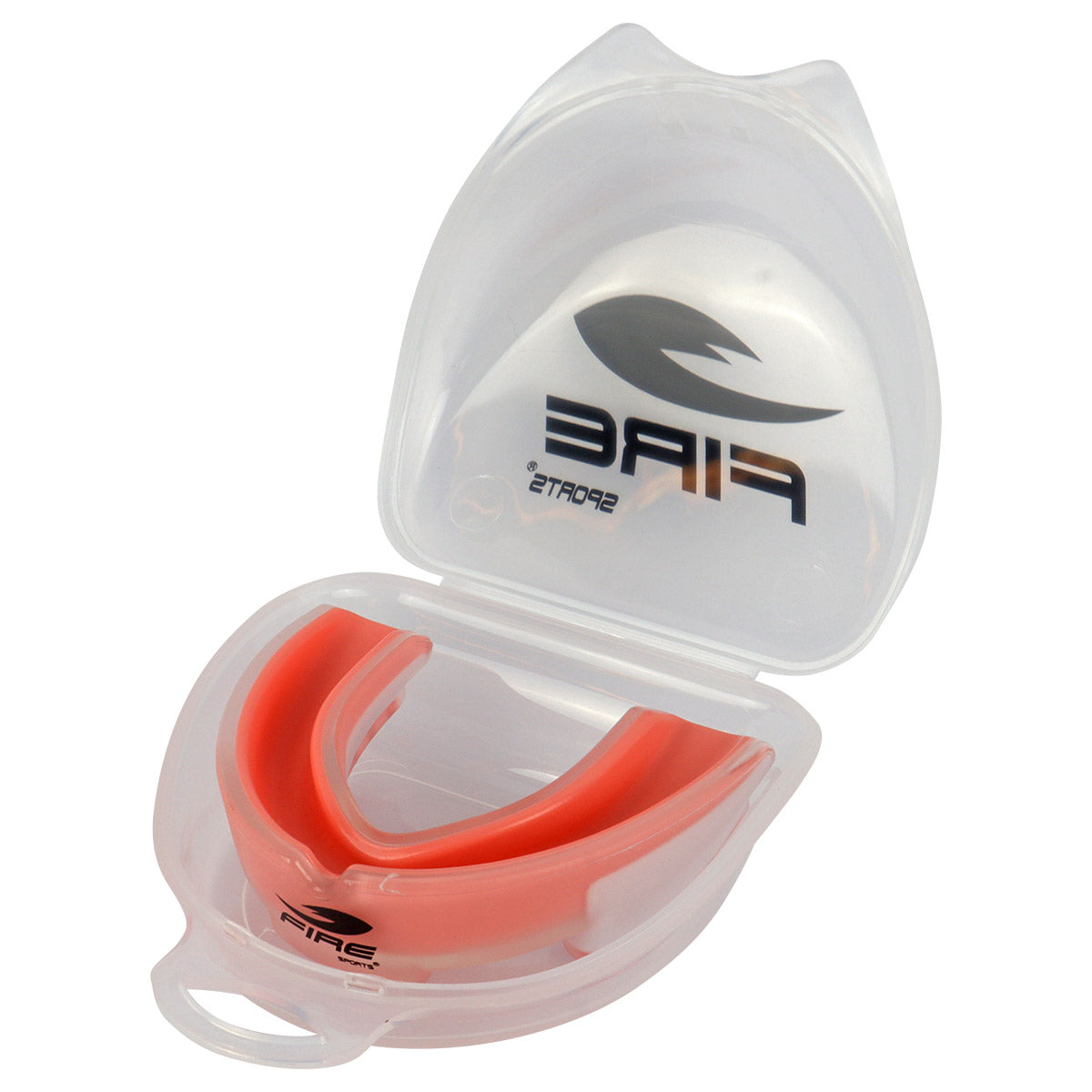Protector bucal Fire Sports bicolor moldeable para box y artes marciales.