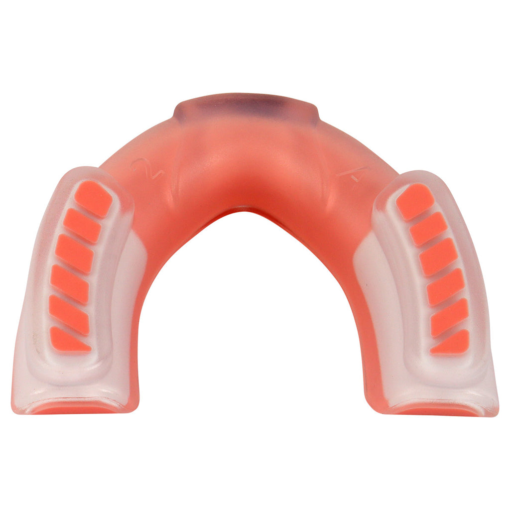 Protector bucal Fire Sports bicolor moldeable para box y artes marciales.