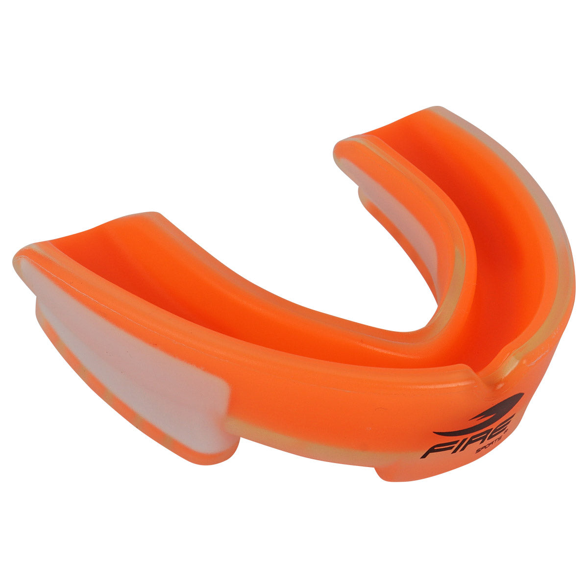 Protector bucal Fire Sports bicolor moldeable para box y artes marciales.