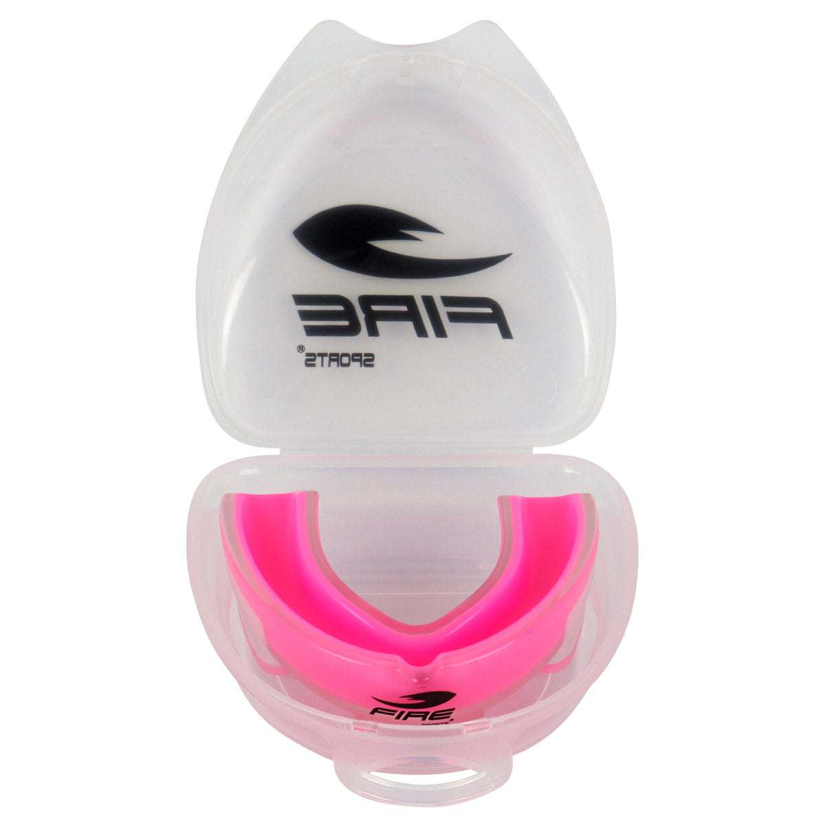 Protector bucal Fire Sports bicolor moldeable para box y artes marciales.