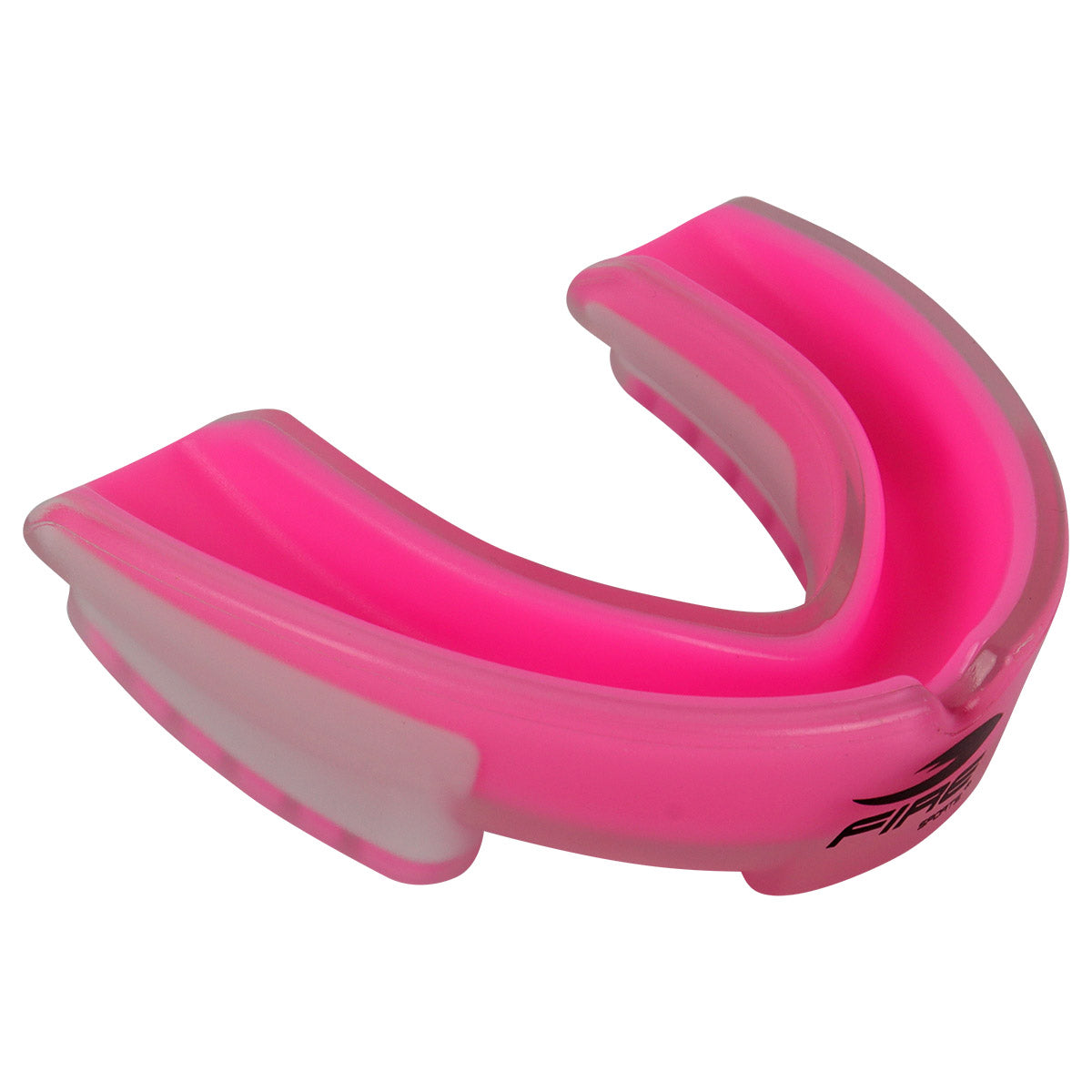 Protector bucal Fire Sports bicolor moldeable para box y artes marciales.