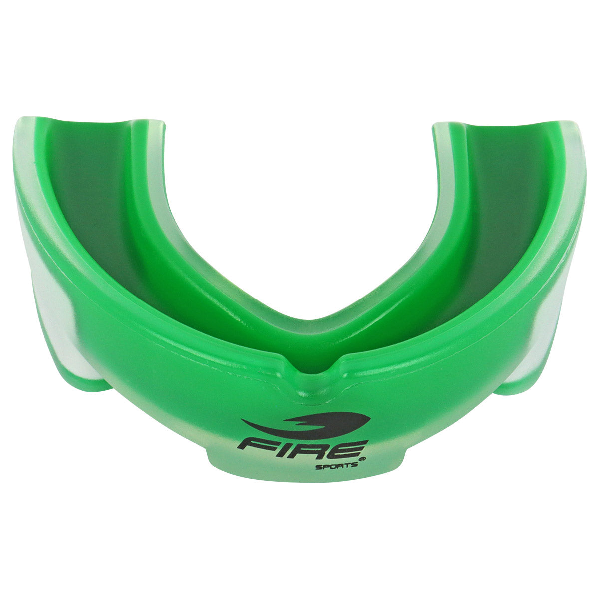 Protector bucal Fire Sports bicolor moldeable para box y artes marciales.