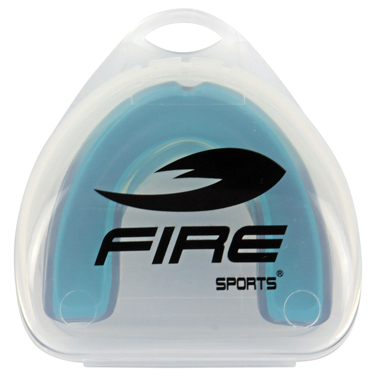Protector bucal Fire Sports bicolor moldeable para box y artes marciales.