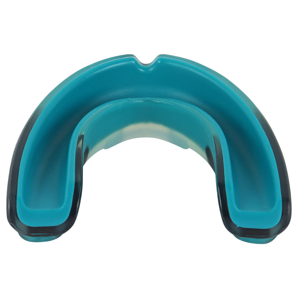 Protector bucal Fire Sports bicolor moldeable para box y artes marciales.