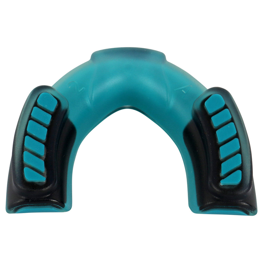 Protector bucal Fire Sports bicolor moldeable para box y artes marciales.