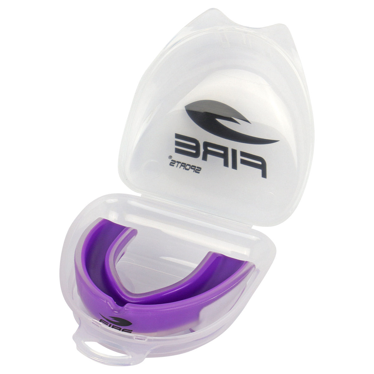 Protector bucal Fire Sports bicolor moldeable para box y artes marciales.