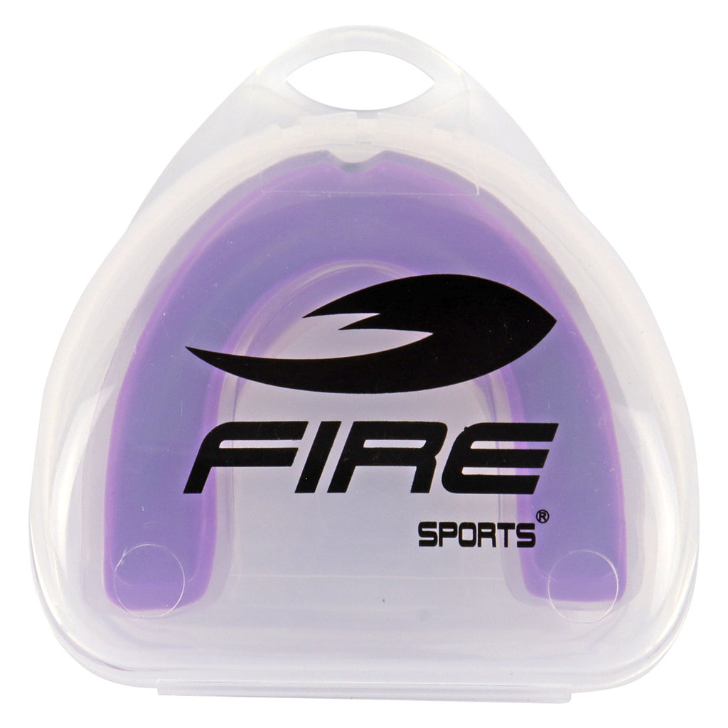 Protector bucal Fire Sports bicolor moldeable para box y artes marciales.