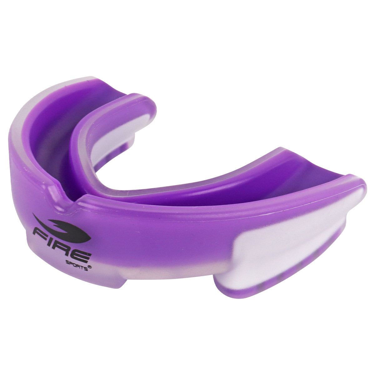 Protector bucal Fire Sports bicolor moldeable para box y artes marciales.