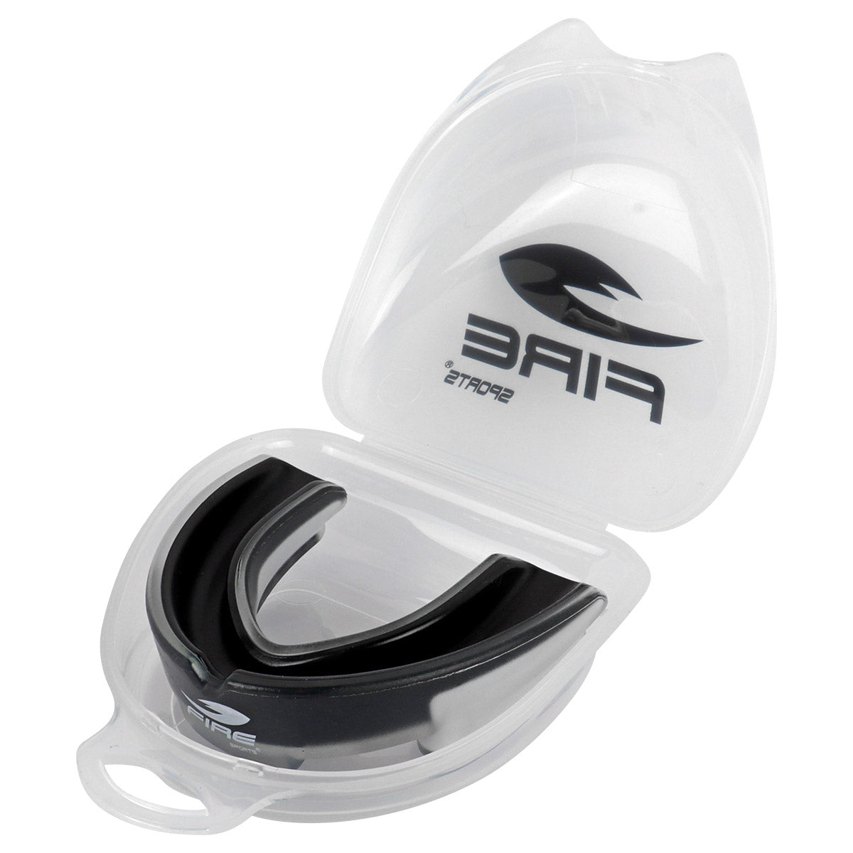 Protector bucal Fire Sports bicolor moldeable para box y artes marciales.