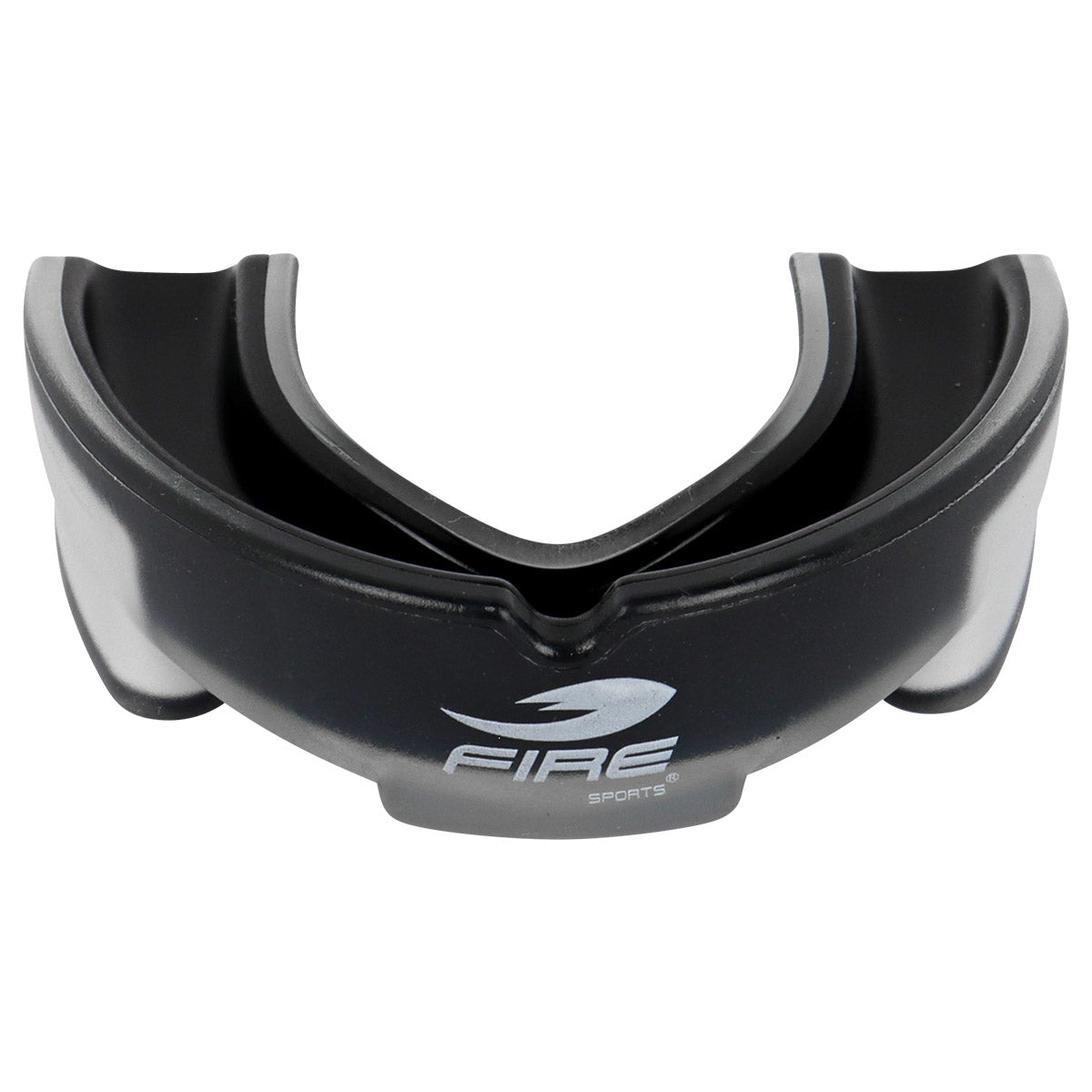 Protector bucal Fire Sports bicolor moldeable para box y artes marciales.