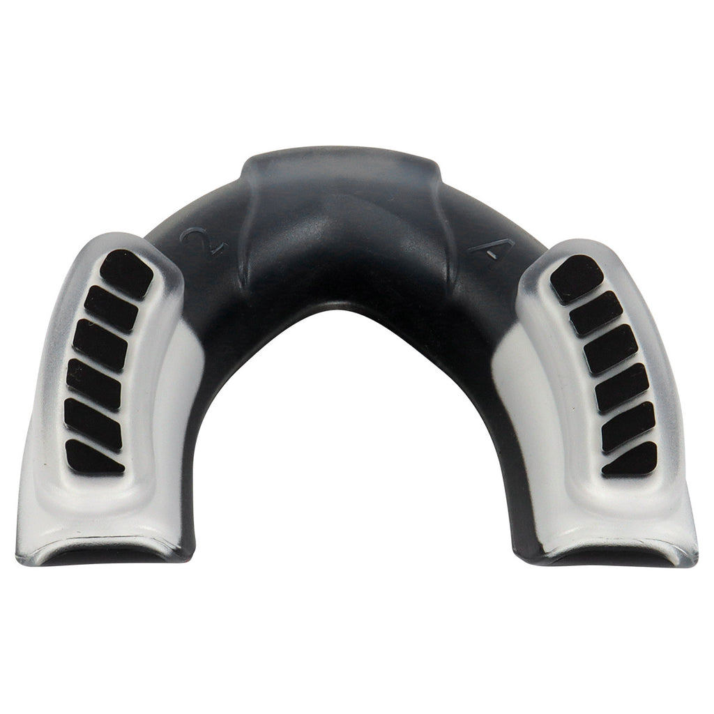 Protector bucal Fire Sports bicolor moldeable para box y artes marciales.