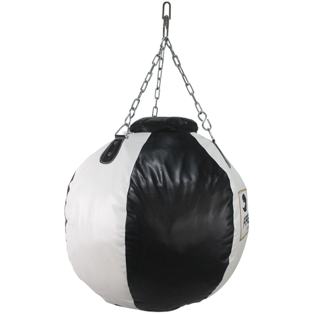 Costal box tipo bola PU Fire Sports para gimnasio negro blanco