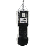 Costal de box cuerpo PU Fire Sports para Gimnasio negro/blanco