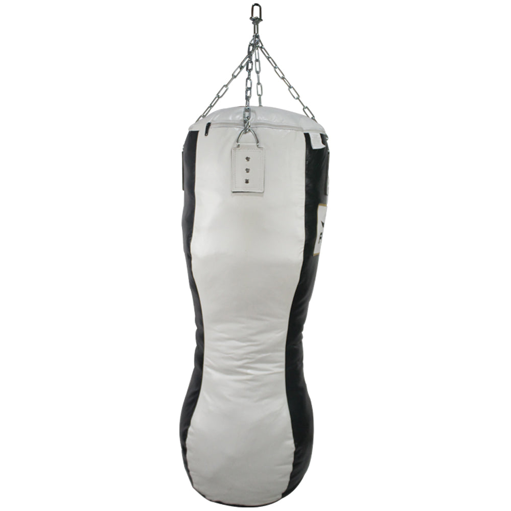 Costal de box cuerpo PU Fire Sports para Gimnasio negro/blanco
