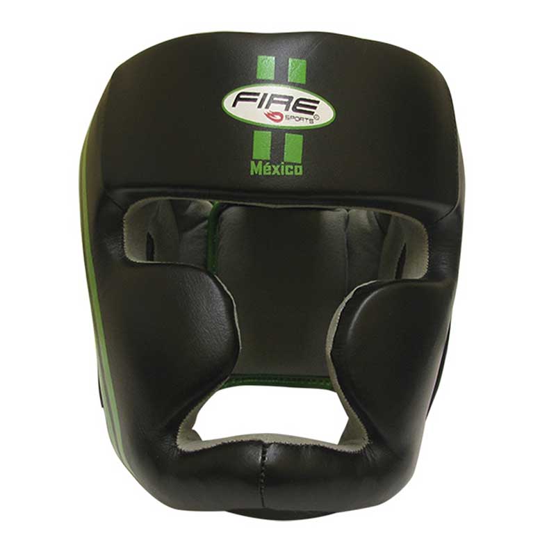 Leather Headgear with Cheek and Chin Protection
