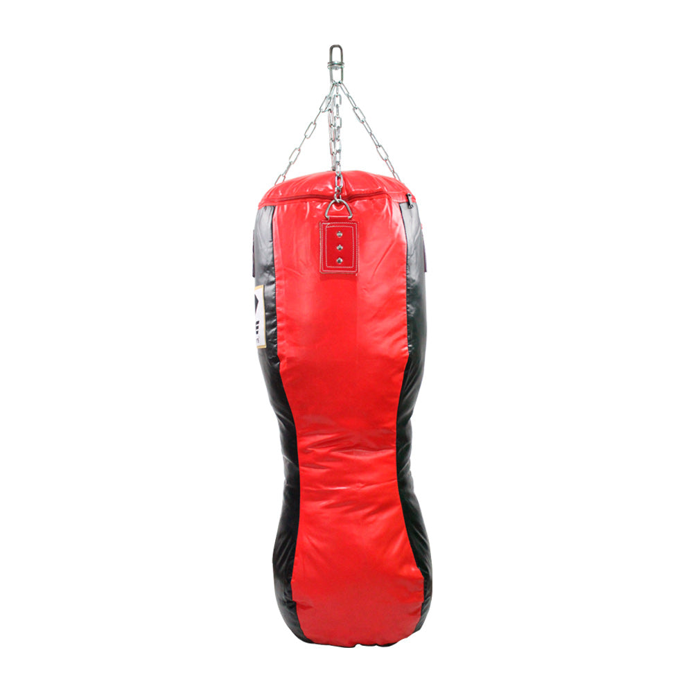 Costal de box cuerpo PU Fire Sports para Gimnasio negro/rojo