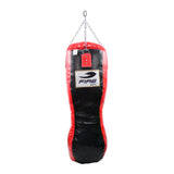 Costal de box cuerpo PU Fire Sports para Gimnasio negro/rojo