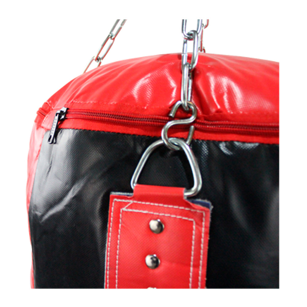 Costal de box cuerpo PU Fire Sports para Gimnasio negro/rojo