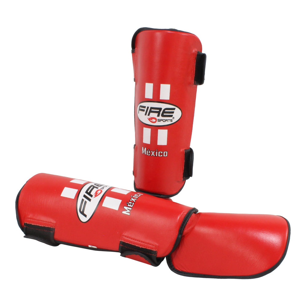 Espinilleras de PIEL TIPO ABIERTA para Artes Marciales