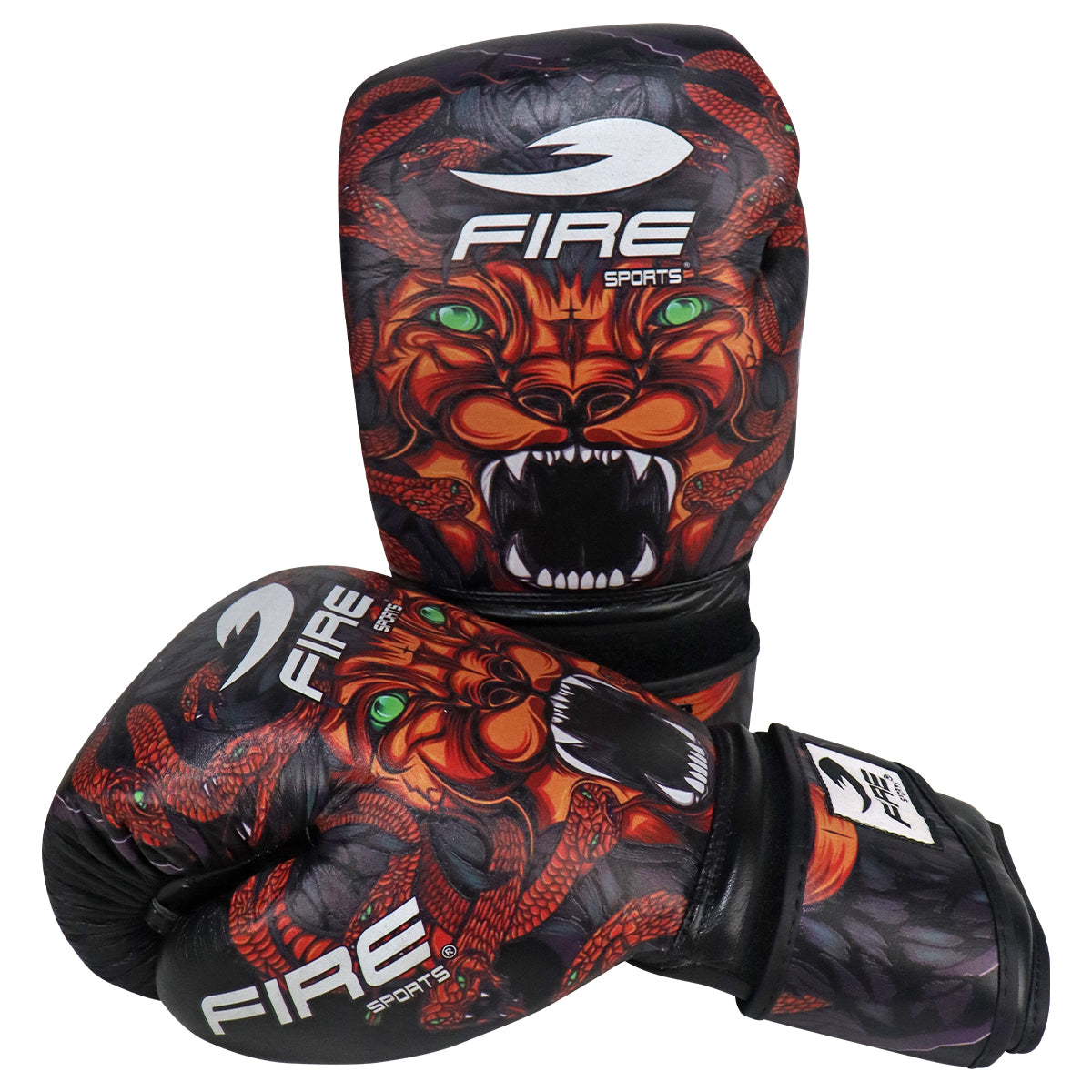 Par de Guantes de PIEL Fire Sports para entrenamiento M2, IMPRESION DIGITAL, DISEÑO NUEVO