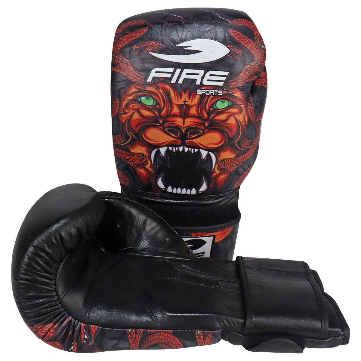 Par de Guantes de PIEL Fire Sports para entrenamiento M2, IMPRESION DIGITAL, DISEÑO NUEVO