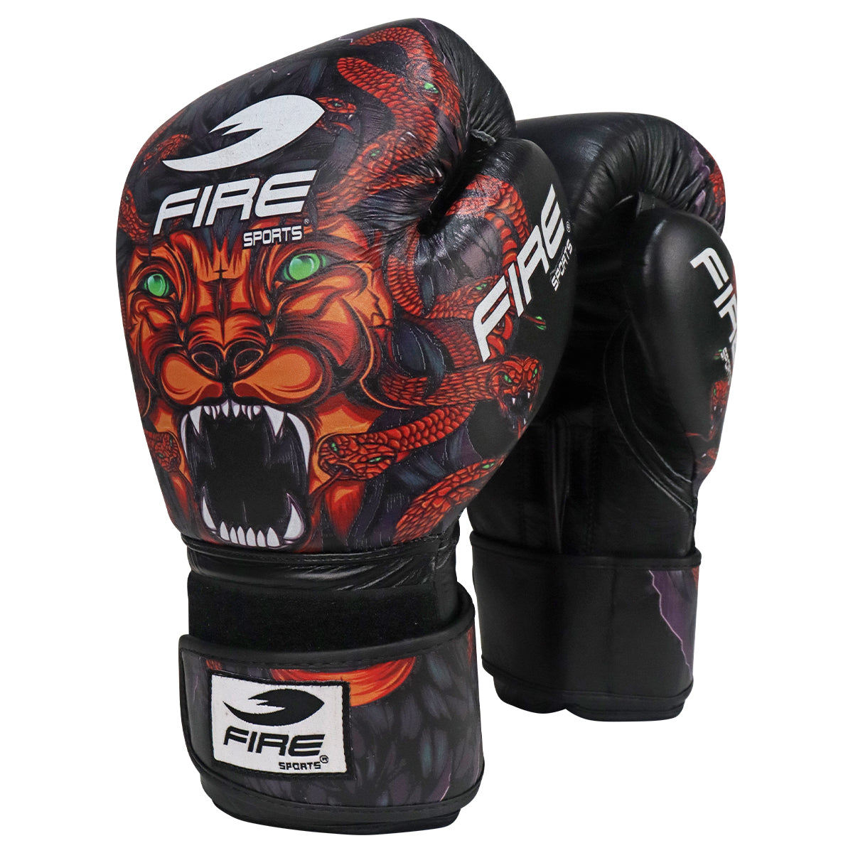 Par de Guantes de PIEL Fire Sports para entrenamiento M2, IMPRESION DIGITAL, DISEÑO NUEVO