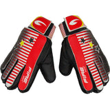 Par de Guantes de portero para futbol Fire Sports, palma de neopreno.