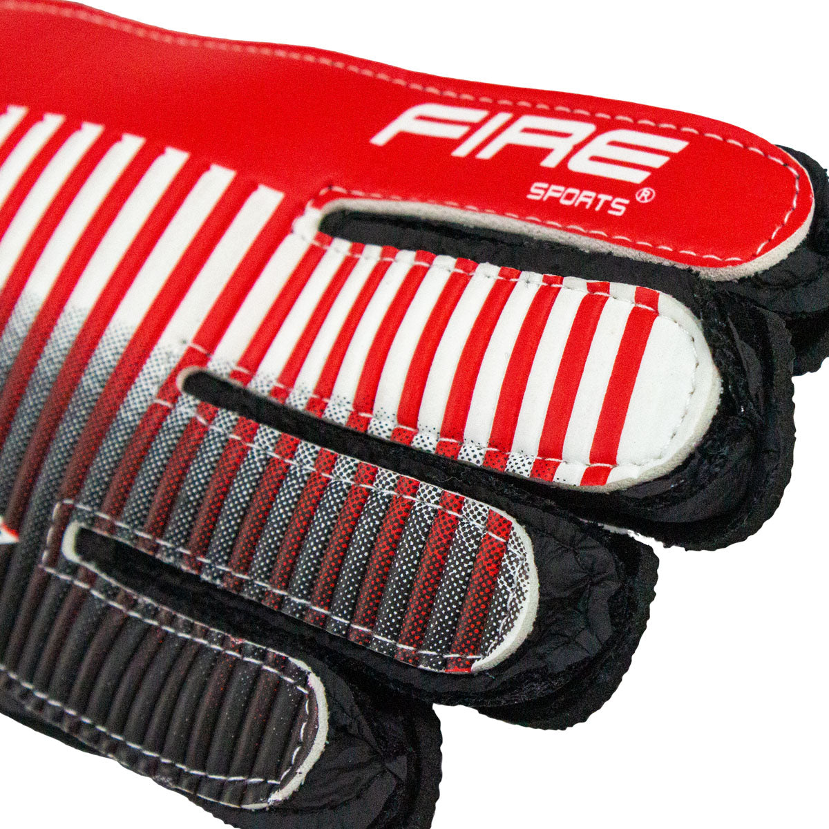 Par de Guantes de portero para futbol Fire Sports, palma de neopreno.