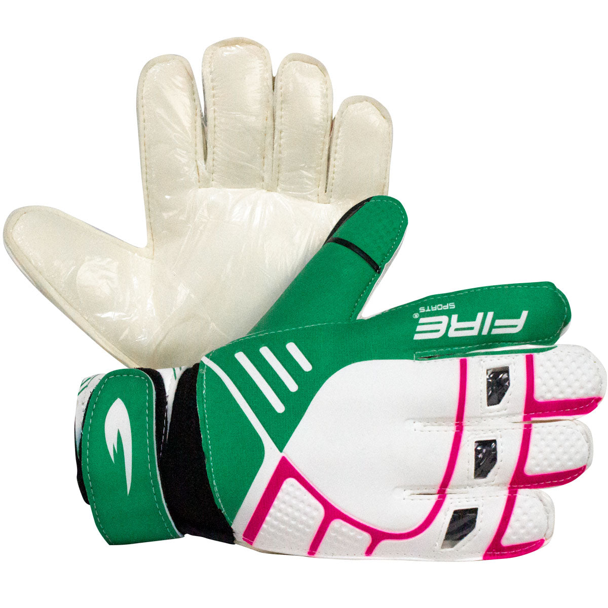 Par de Guantes de portero para futbol Fire Sports con Varillas.