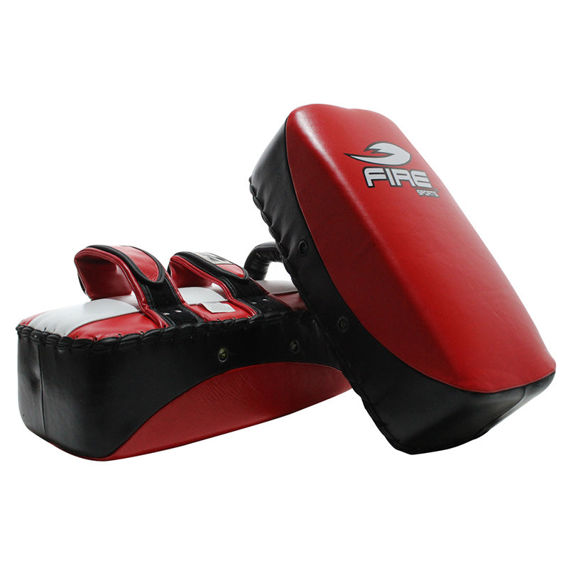 Par de Thai pads PLANOS de PIEL para artes marciales