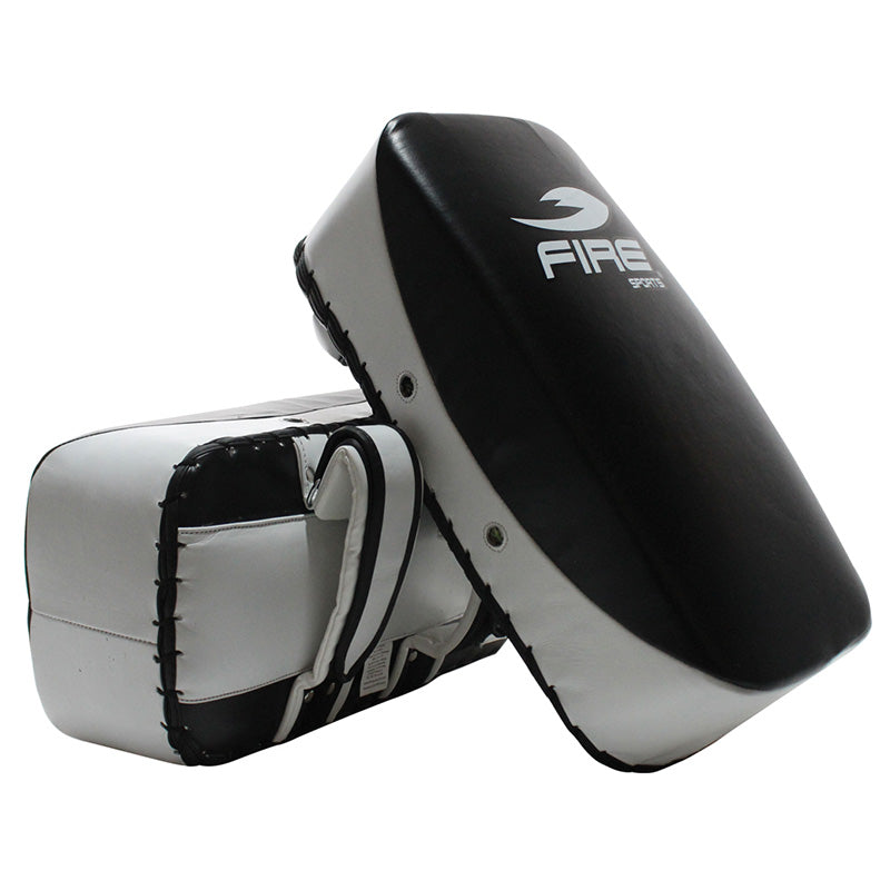 Par de Thai pads PLANOS de PIEL para artes marciales