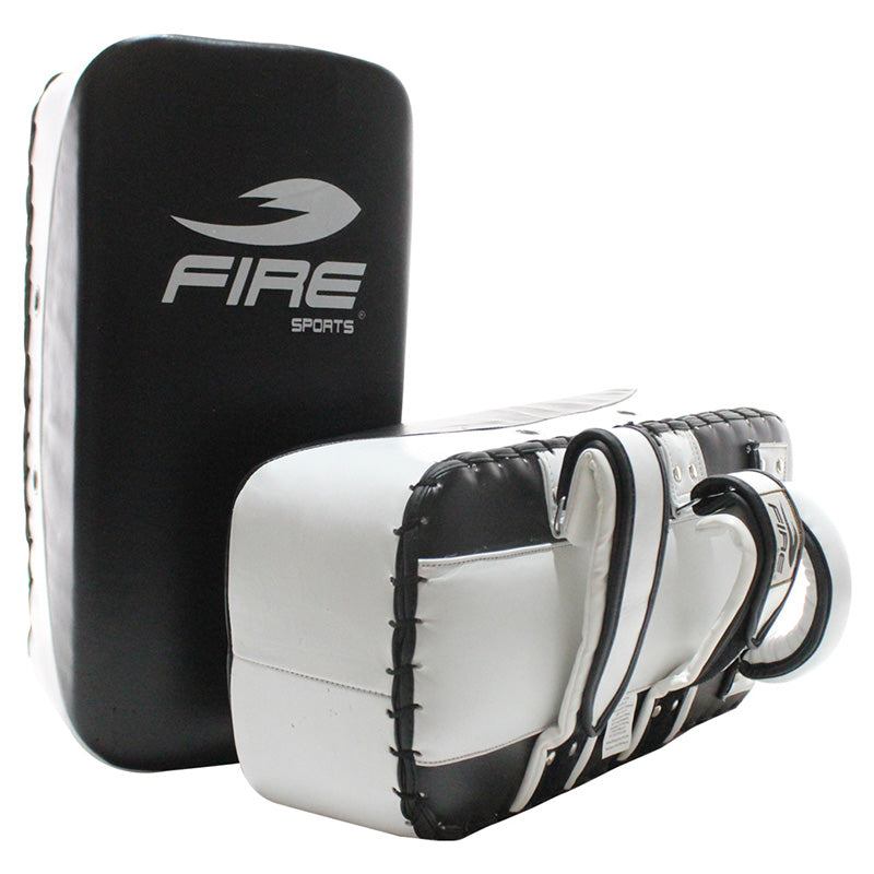 Par de Thai pads PLANOS de PIEL para artes marciales