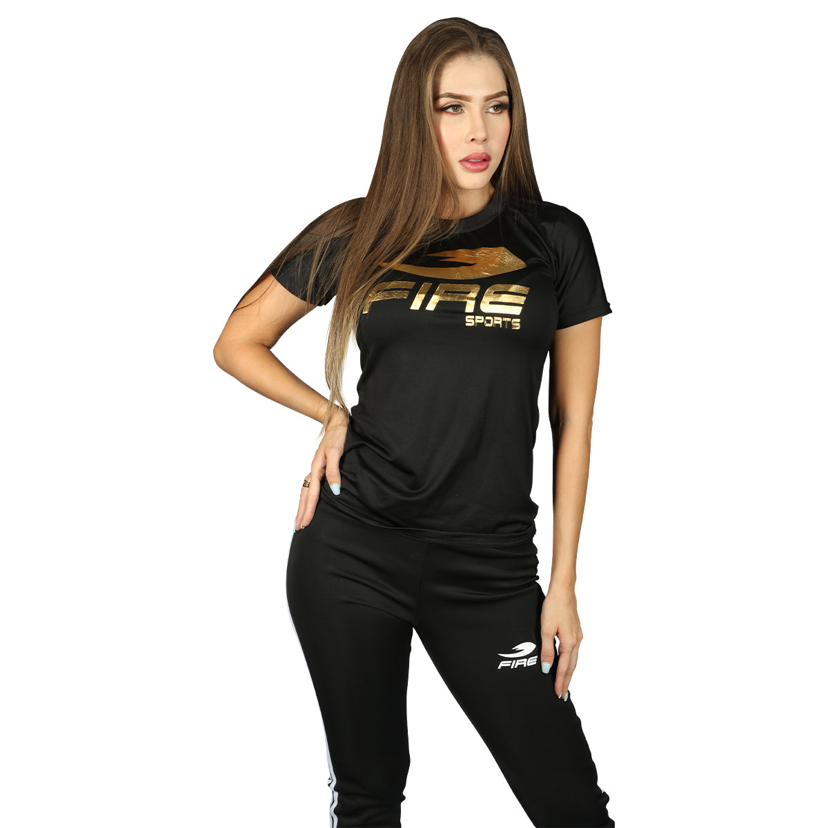 Playera o Camiseta Deportiva FEMENIL Logo Fire Sports