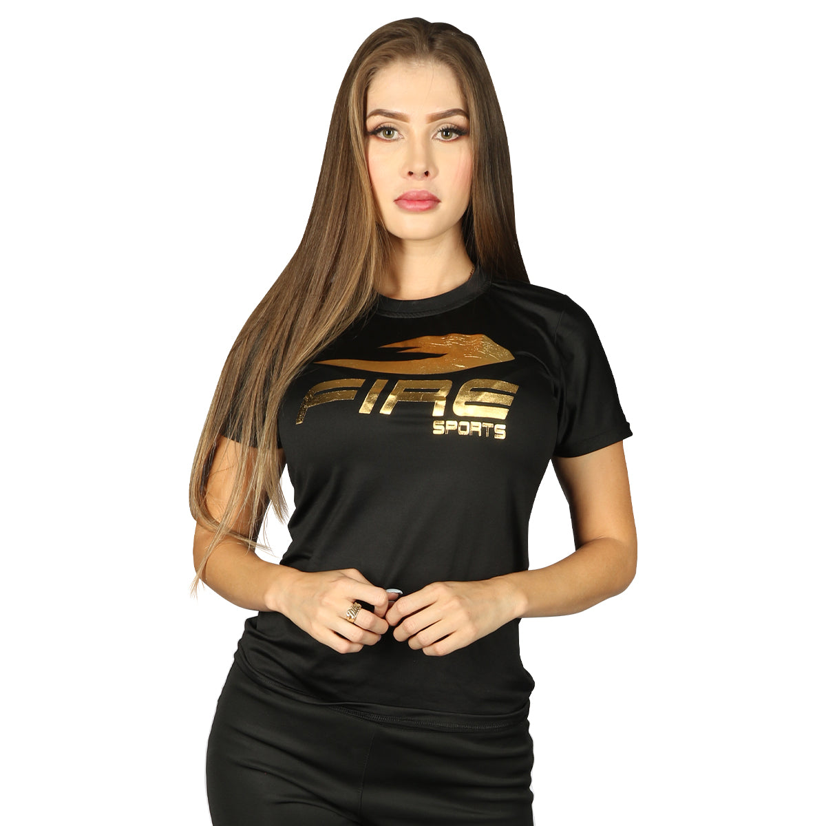 Playera o Camiseta Deportiva FEMENIL Logo Fire Sports