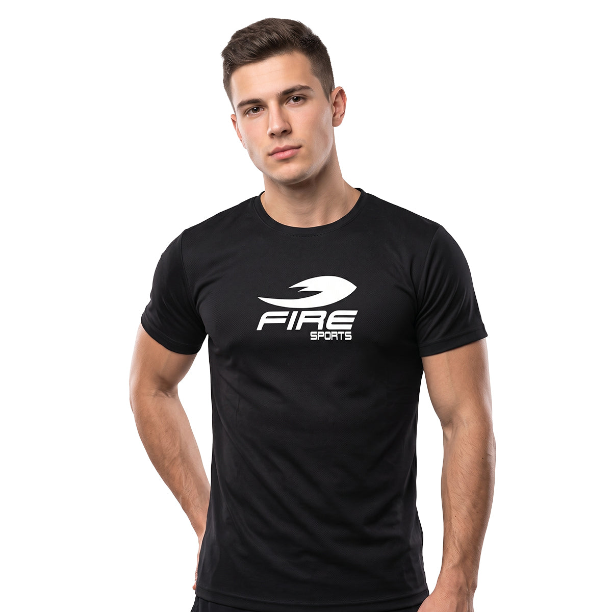 Playera FIRE SPORTS cuello redondo de manga corta