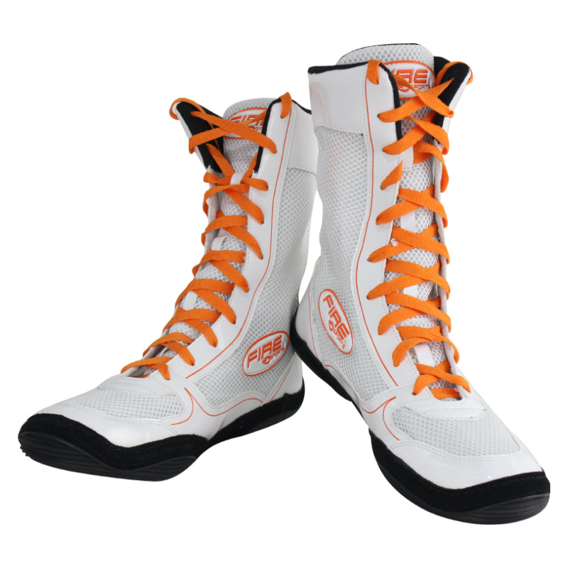 Par de zapatillas o botas largas profesional para Boxeo