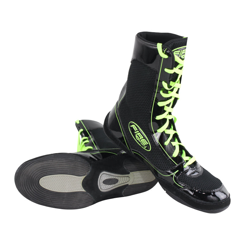 Par de zapatillas o botas largas profesional para Boxeo