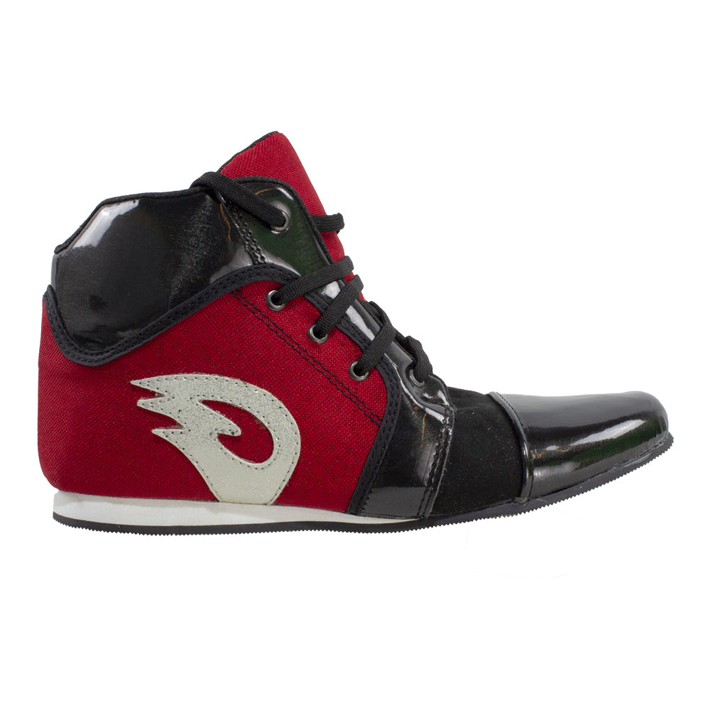ZAPATILLAS DE BOXEO CON AGUJETAS / PAR BICOLOR ROJO Y AZUL CON SUELA NEGRA (CABALLERO)