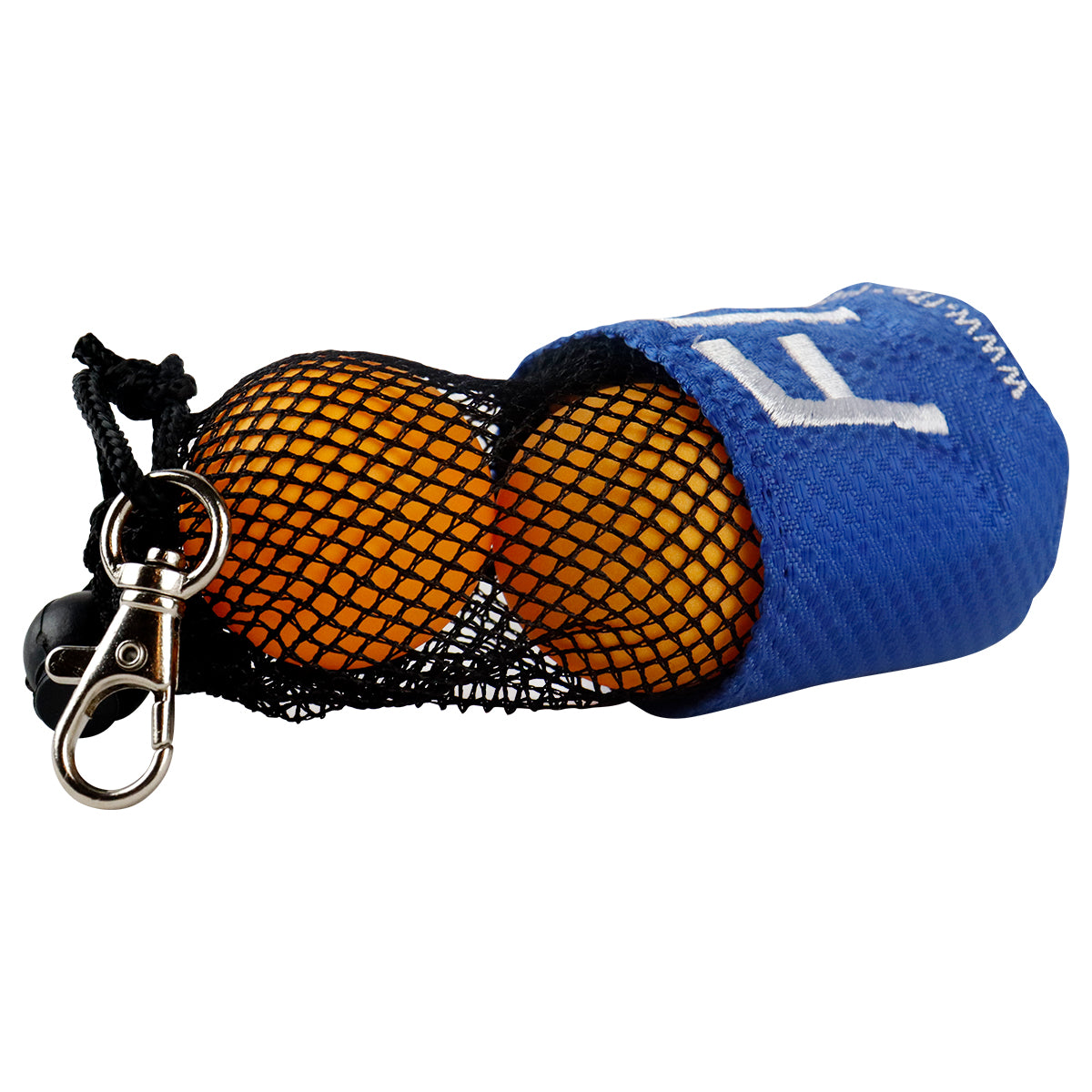 Llavero souvenir en forma de costalito red para 3 pelotas de ping pong